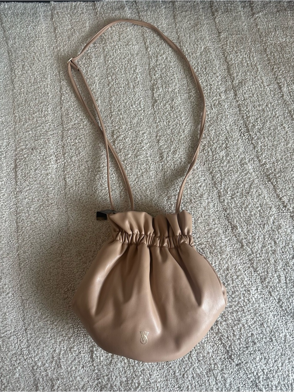 Victoria’s Secret Beige Drawstring Bucket Bag